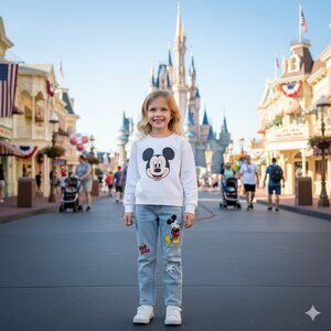 LEVI’S X Walt Disney MICKEY MOUSE Kids Jeans Limited Edition Size 5 Rare Unisex